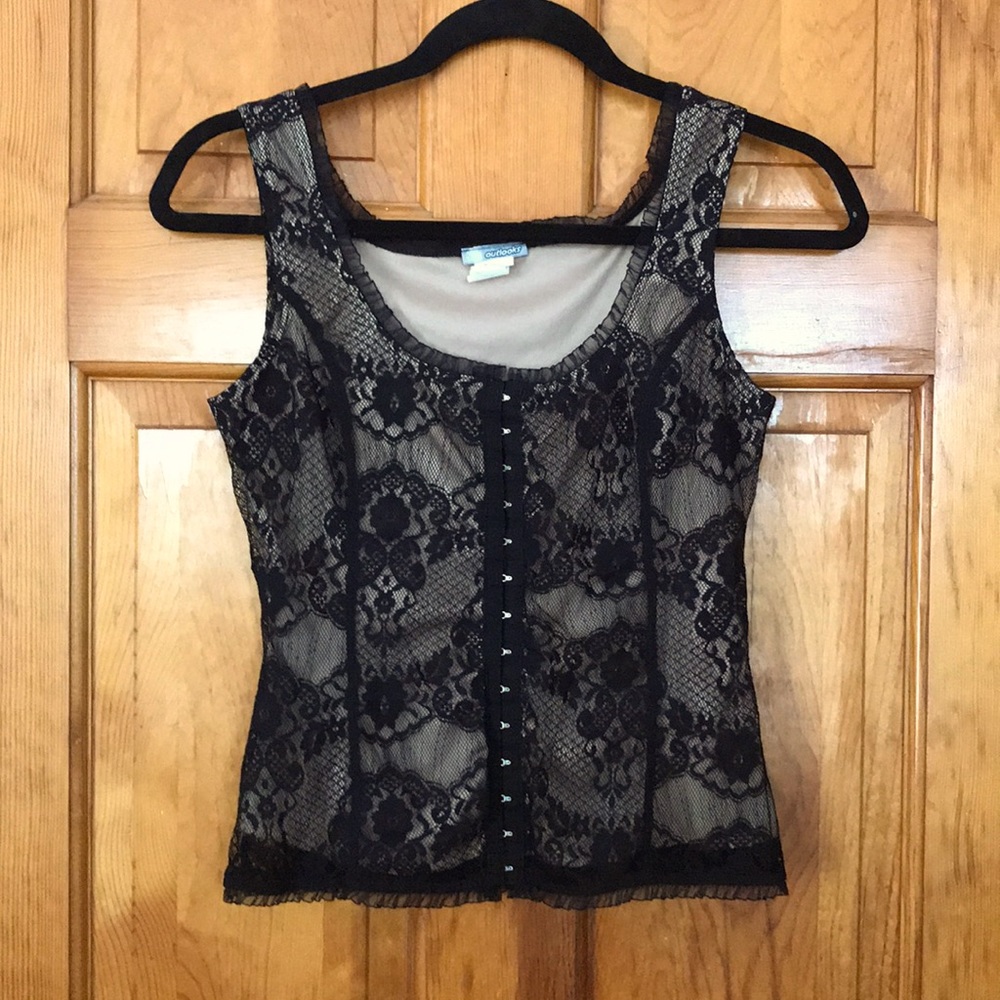 Black lace tank top 4/$15💕